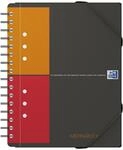 Oxford Meetingbook International A5, kariert 160 Seiten, mit Gummizugmappe und 3
