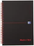 Oxford 400047652 Spiralbuch Black n' Red 5er Pack DIN A5 kariert mattes Hardcover 70