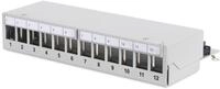 DIGITUS Professional , Modular Desktop Patch Panel, 12-Port, geschirmt, Grau