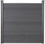 Home Deluxe - WPC Sichtschutzzaun CALLADO - Anthrazit, 1x Element + 2x Pfosten -