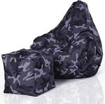 Green Bean 2er Set Sitzsack + Hocker - fertig bef&uuml;llt - robust waschbar