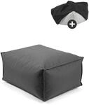 mokebo&reg; Outdoor Pouf o. Hocker 65x45cm mit Schutzh&uuml;lle 'Der Ruhestifter',