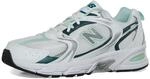 New Balance Herren 530 Sneaker, wei&szlig;/gr&uuml;n, 44 EU