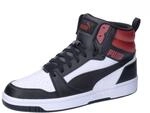 Puma Unisex Adults Rebound V6 Sneaker, Puma White-Puma Black-Intense RED, 39 EU