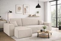 Kaiser M&ouml;bel, Ecksofa mit schlaffunktion, mit Bettkasten, Schlafsofa Best, Designer