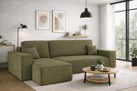 Kaiser M&ouml;bel, Ecksofa mit schlaffunktion, mit Bettkasten, Schlafsofa Best, Designer