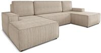 Sofnet Wohnlandschaft mit Schlaffunktion Totti - U-Form Couch, Schlafsofa mit
