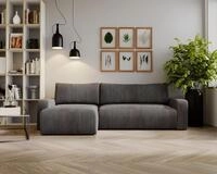 Kaiser M&ouml;bel, Ecksofa mit schlaffunktion, mit Bettkasten, Schlafsofa Argon, Designer