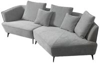 KAWOLA Sofa Garbo Designsofa Stoff grau rechts offen