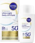 NIVEA SUN Sonnenschutz Fluid LSF 50+, nicht fettende Sonnencreme mit Antioxidantien,