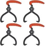vidaXL 4x Handpackzange 19cm Packzange Holzgreifer Handhebehaken Holzzange