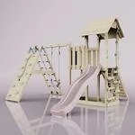 ReboOutdoor Spielturm mit Wellenrutsche, Kletterger&uuml;st mit Kletterturm,...