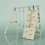 PolarPlay Kletterger&uuml;st Cham&auml;leon aus Holz in Gr&uuml;n