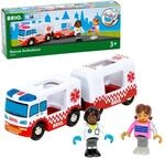 BRIO World - 36035 Rettungswagen - Zugset-Zubeh&ouml;r f&uuml;r Kinder ab 3 Jahren