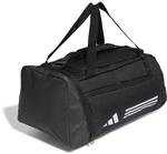 adidas Unisex Essentials 3-Stripes Duffel Bag, Black/White, S