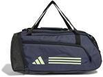 adidas Unisex Essentials 3-Stripes Duffel Bag, Shadow Navy/Green Spark, S
