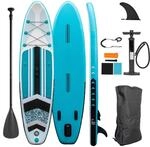 Stand Up Paddle Board, t&uuml;rkis, 320 x 81 x 15 cm, aufblasbar, inkl. Paddel, Pumpe,