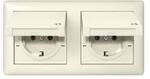 Gira 415801 SCHUKO-Steckdose 2fach 16 A 250 V~ mit Klappdeckel, komplett mit