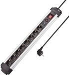 Sygonix SY-4755614 &Uuml;berspannungsschutz-Steckdosenleiste 8fach Silber, Schwarz