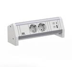 BACHMANN Desk 2xCEE7/3 1xUSB A/C 22W GST18 RAL9010