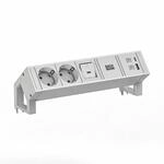 BACHMANN DESK2 White 2xCEE7/3 1xUSB A/C 22W 0,2m GST18