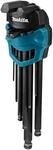 Makita B-65894 Innensechskantschl&uuml;ssel-Set 9-tlg. inkl. Kugelkopf und G&uuml;rtelhalter,