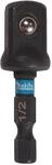 Makita B-66874 Impact Black Adapter 1/4" Sechskant auf 1/2" Vierkant, 50 mm, 1...
