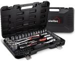 siwitec Steckschl&uuml;sselsatz 65-teilig | Ratschenschl&uuml;ssel Set | 1/2" + 1/4" 