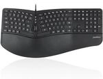 Perixx PERIBOARD-330B Ergonomische Kabelgebundene Tastatur, Hintergrundbeleuchtung,