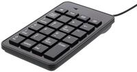 DELTACO Verkabelt Numerische Tastatur - 23 Tasten - 4 Medientasten - USB - Schwarz