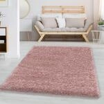 Carpetsale24 Shaggy Hochflor Teppich 240x340 cm Rosa weich flauschig modern einfarbig