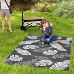 Outsunny Outdoor-Teppich, Campingteppich mit Doppelseitigem Design, Wetterfester