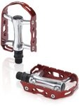 XLC Pedale MTB Ultralight, Silber/Rot, 2501812057