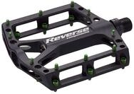 Reverse Black ONE Flat Fahrrad Pedal schwarz/hell gr&uuml;n
