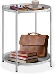tectake&reg; Tisch rund, Beistelltisch Metall, Kleiner Tisch, Couchtisch mit...