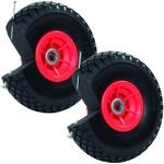 TRUTZHOLM 2X pannensicheres Sackkarrenrad 260x85mm Vollgummi 3.00-4 PU Ersatzrad f&uuml;r
