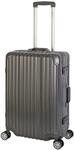 Travelhouse London Koffer Grau M-65cm &middot; Aluminium-Rahmen &middot; Polykarbonat Hartschale