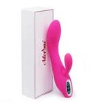 Vibratoren f&uuml;r Sie Klitoris und G-punkt mit Starke Funktion - Adorime Silikon Rabbit