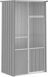 vidaXL Voliere Grau 115x78x200 cm Verzinkter Stahl