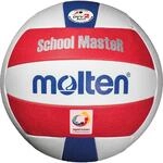 Molten Schoolmaster Volleyball, White/Red/Blue, 5