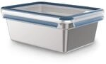 Emsa Clip&Close Edelstahl Vorratsdose, 3 l, leicht und hygienisch, Edelstahl 304,
