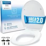 Benkstein&reg; Toilettendeckel mit Absenkautomatik oval wei&szlig; &ndash; antibakterieller WC