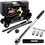 DEUBA&reg; 2t Wagenheber hydraulisch 135-330mm Set inkl. Gummiauflage