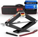 HEYNER&reg; Scherenwagenheber 2t Wagenheber inkl. Tasche, 17mm Ratsche, Kurbel und