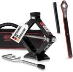 HEYNER&reg; Scherenwagenheber 1,5t Wagenheber inkl. Tasche, 17mm Ratsche, Kurbel und