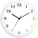 ARTLAND Wanddeko Wanduhr ohne Tickger&auml;usche aus Glas Funkuhr &Oslash; 30 cm Rund Lautlos