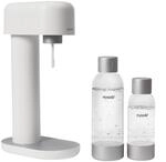 Mysoda: Ruby Set Wassersprudler - Wei&szlig; | aus Aluminum mit 1L und 0.5L Quick-Lock