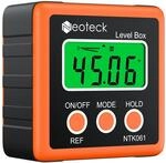 Neoteck Digitaler LCD Winkelmesser Neigungsmesser Inklinometer Wasserdicht Bevel Box