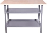 TrendLine Werkbank Arbeitsbank Tischlerbank 120 x 60 x 85cm 2 Ablageb&ouml;den