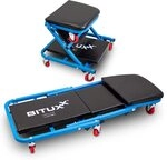BITUXX&reg; Werkstatt-Rollbrett Werkstattliege Montageliege Montagerollbrett Sitz als
